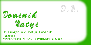 dominik matyi business card